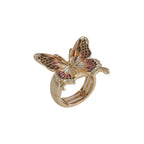 Whimsical Enamel Butterfly Statement Ring