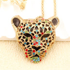 Rainbow Leopard Statement Necklace