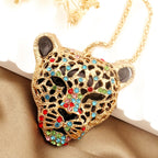 Rainbow Leopard Statement Necklace