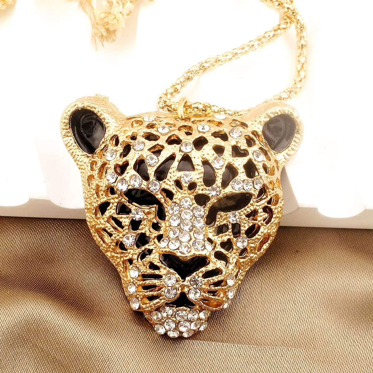 Rainbow Leopard Statement Necklace