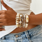 5pc Layered Mixed Bead Bracelet Set