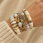 5pc Layered Mixed Bead Bracelet Set