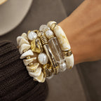 5pc Layered Mixed Bead Bracelet Set