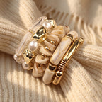5pc Layered Mixed Bead Bracelet Set