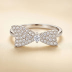 Elegant Bow Pave Statement Ring
