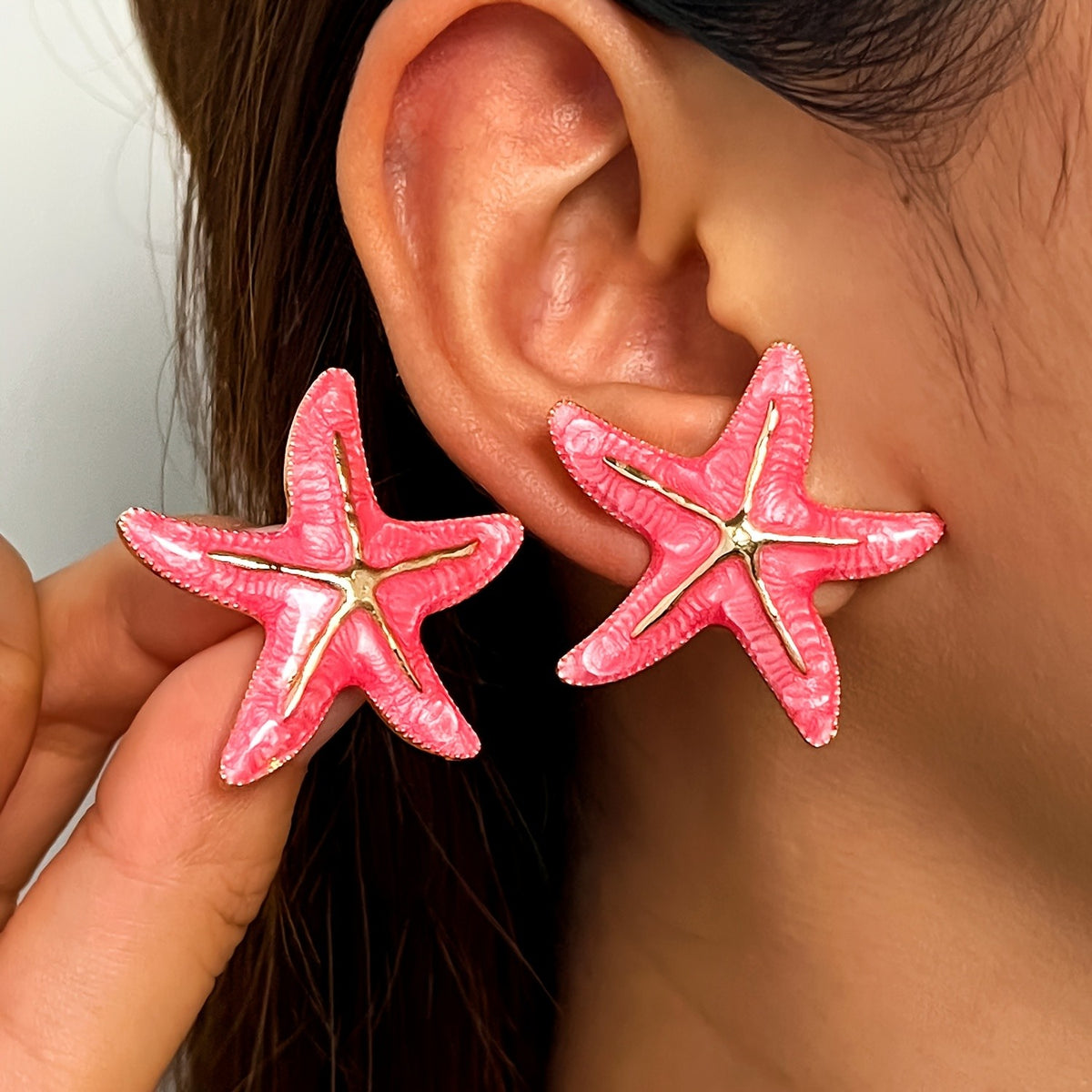 Boho Blue Spiral Stud Earrings