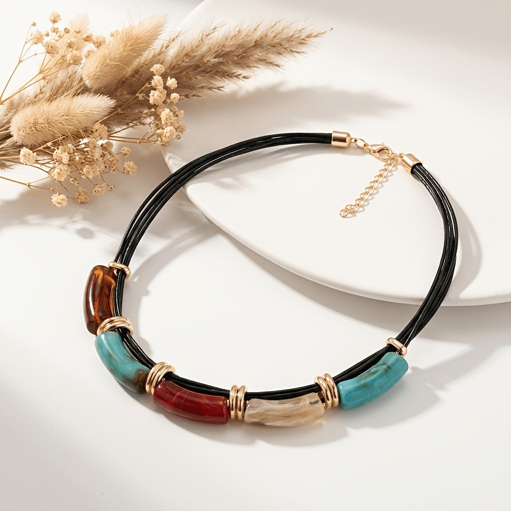 Colorful Arc Tube Necklace