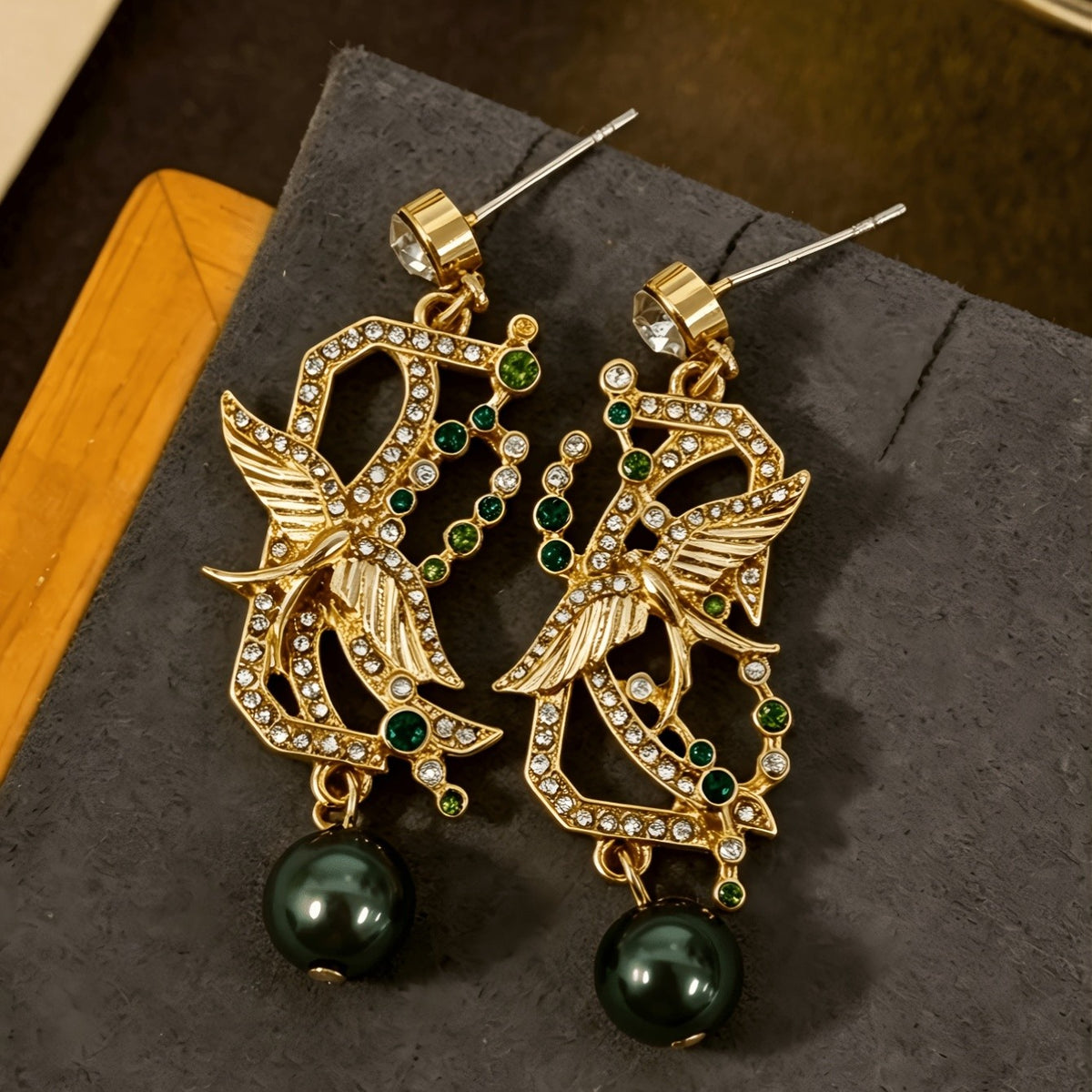 Elegant Swallow Pearl Drop Earrings