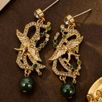 Elegant Swallow Pearl Drop Earrings