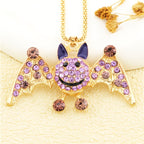Whimsical Pink Bat Pendant Necklace