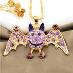 Whimsical Pink Bat Pendant Necklace