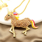 Whimsical Crystal Unicorn Necklace