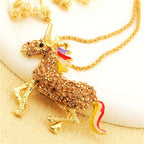 Whimsical Crystal Unicorn Necklace
