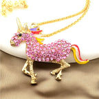 Whimsical Crystal Unicorn Necklace