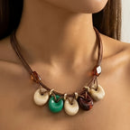 Earthy Donut Pendant Necklace