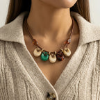 Earthy Donut Pendant Necklace