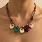 Earthy Donut Pendant Necklace