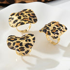Bold Leopard Print Ring Set