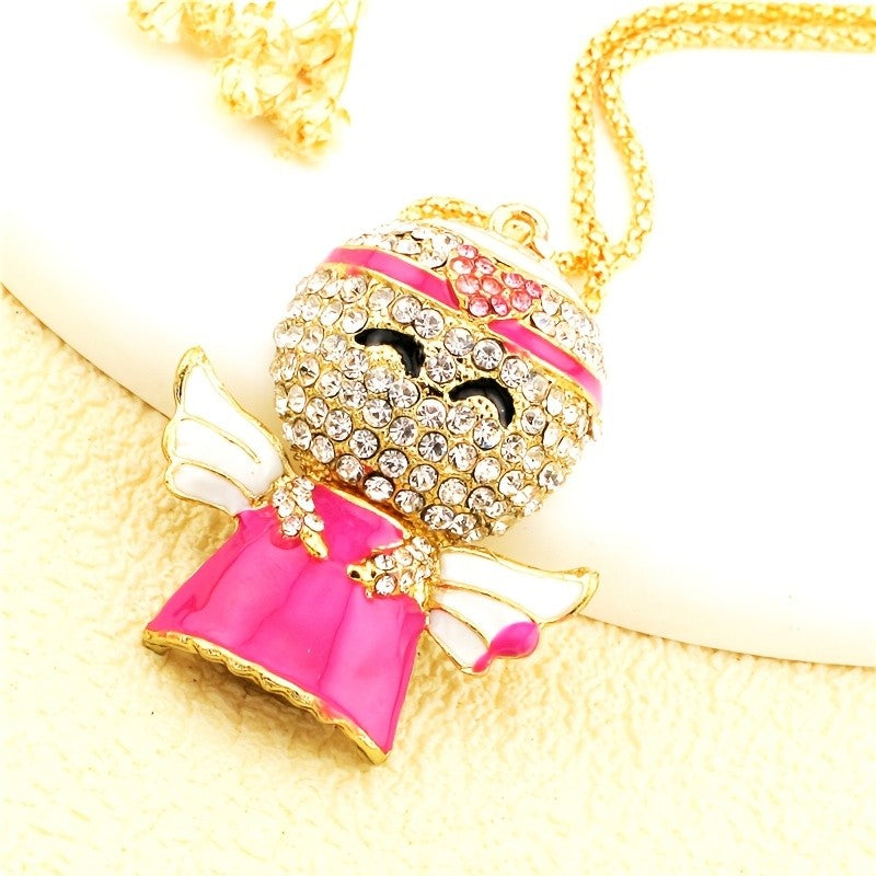Whimsical Angel Charm Necklace