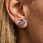 Whimsical Filigree Rabbit Stud Earrings