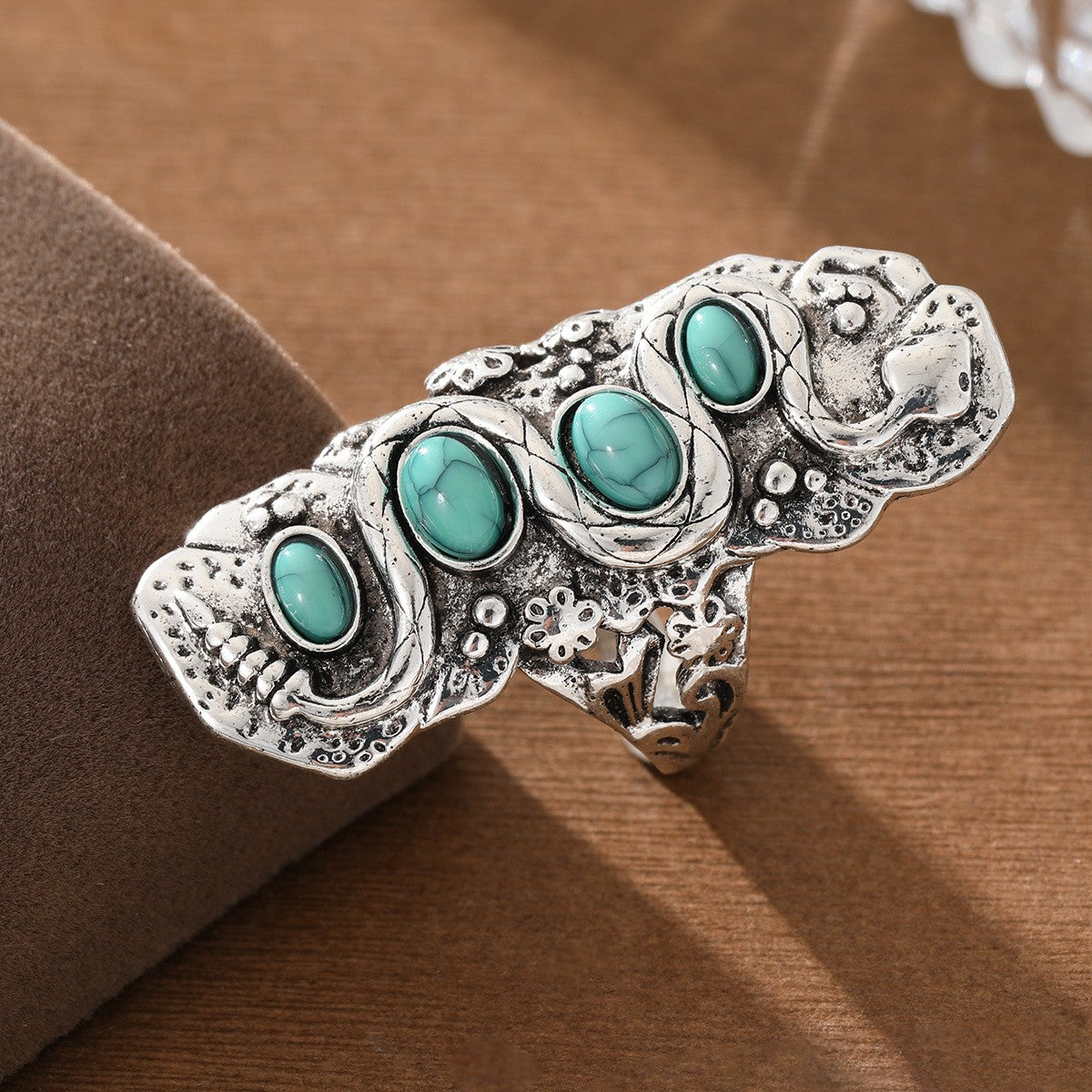 Boho Turquoise Statement Ring