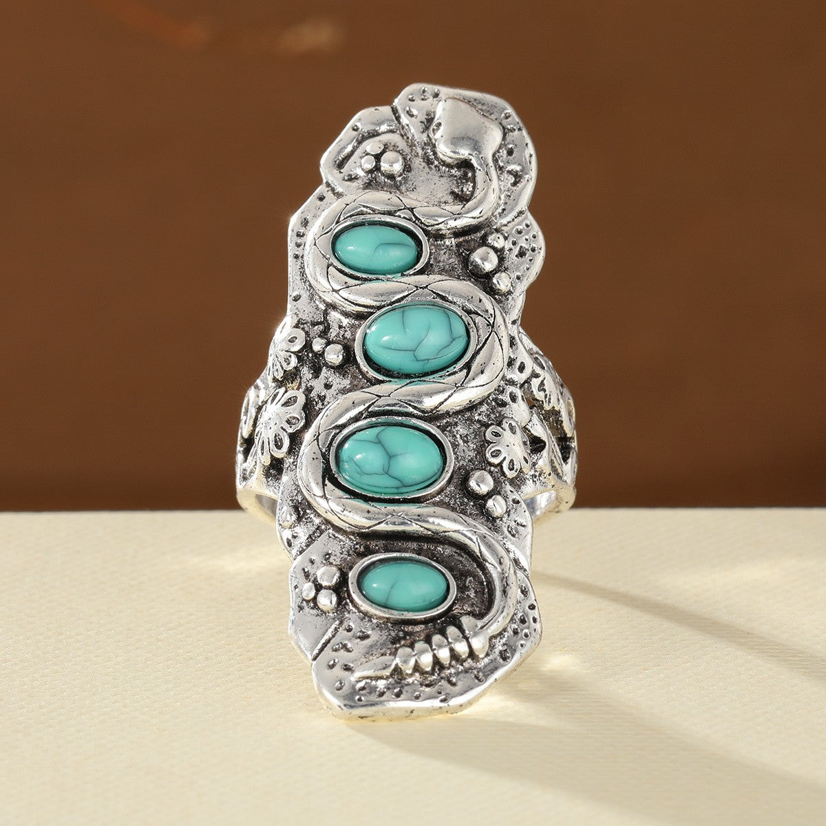 Boho Turquoise Statement Ring