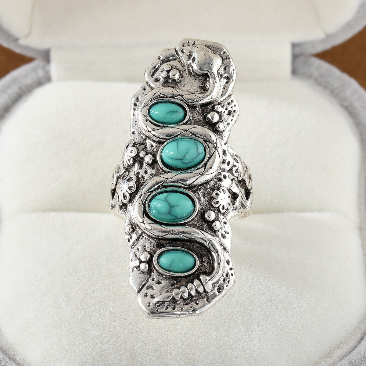 Boho Turquoise Statement Ring