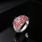 Elegant Pink Marquise Statement Ring