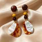 Boho Resin Bead Drop Earrings