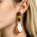 Boho Resin Bead Drop Earrings