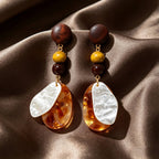 Boho Resin Bead Drop Earrings