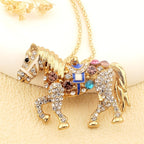 Whimsical Rainbow Horse Necklace