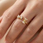 Dainty Bow Zircon Ring