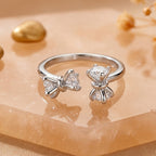 Dainty Bow Zircon Ring