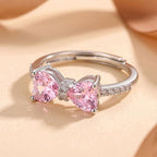 Dainty Bow Zircon Ring