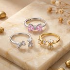 Dainty Bow Zircon Ring