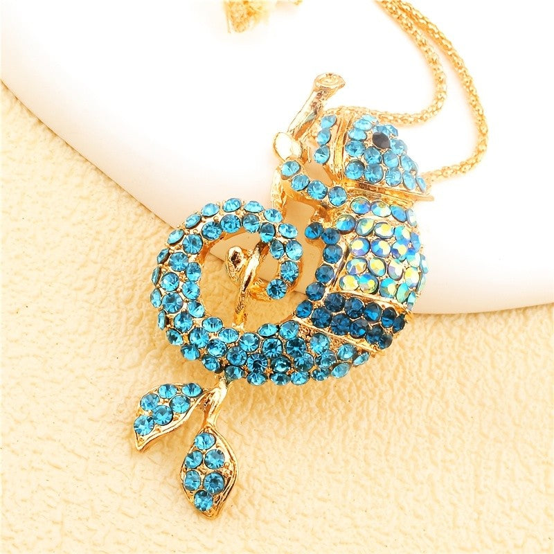 Whimsical Purple Gecko Necklace