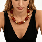 Chunky Amber Bead Necklace