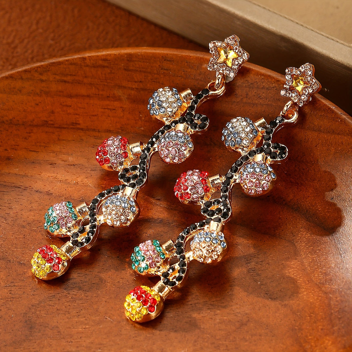 Rainball Star Dangle Earrings