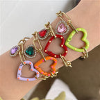 Whimsical Heart Enamel Bracelet