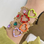 Whimsical Heart Enamel Bracelet