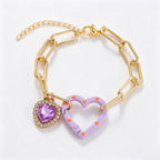 Whimsical Heart Enamel Bracelet