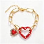 Whimsical Heart Enamel Bracelet