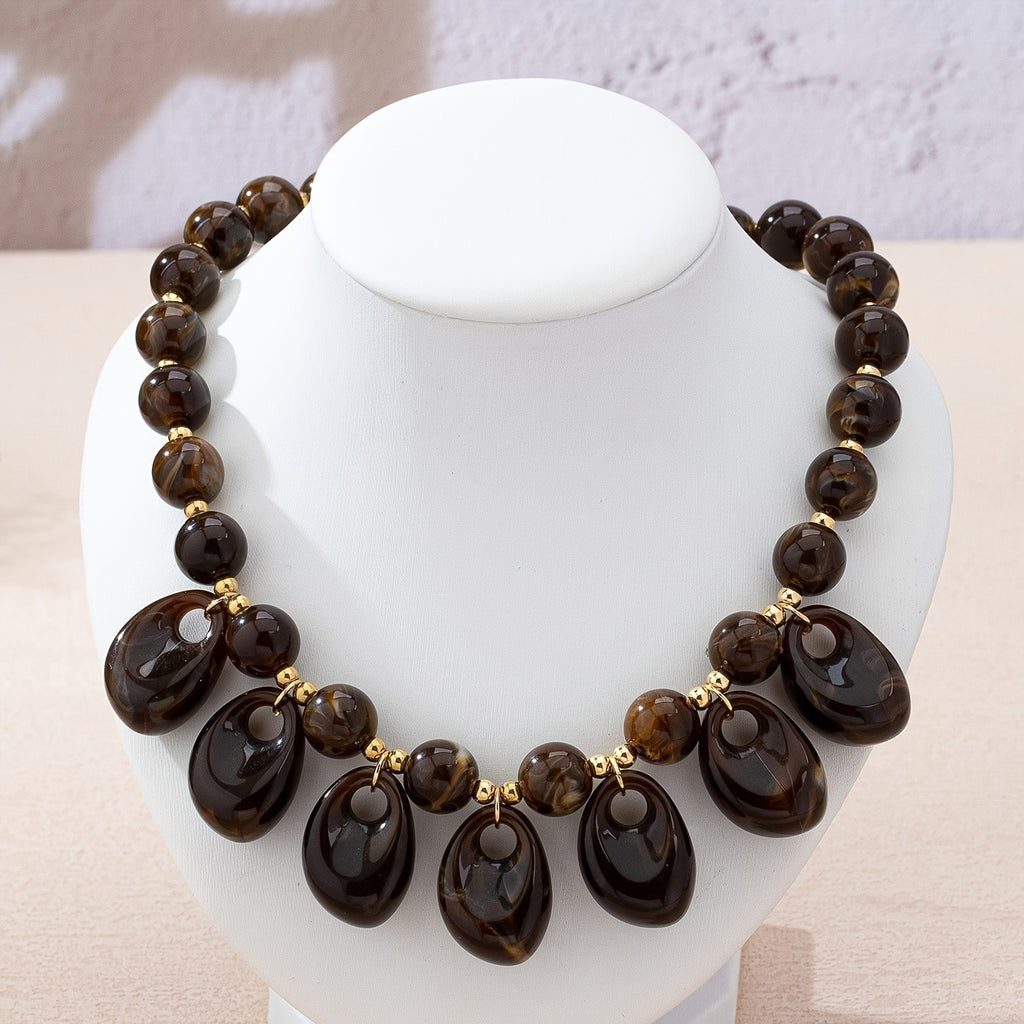 Chunky Geometric Bead Necklace