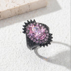 Bold Pink Gemstone Statement Ring