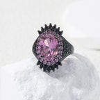 Bold Pink Gemstone Statement Ring