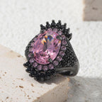 Bold Pink Gemstone Statement Ring