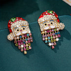 Festive Santa Cascade Drop Earrings