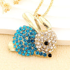 Whimsical Crystal Bunny Necklace