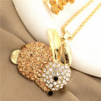 Whimsical Crystal Bunny Necklace